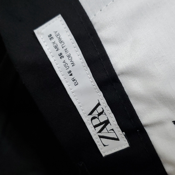 Zara Black Plus Size Cropped Fit Trouser Pants - Picture 9 of 12